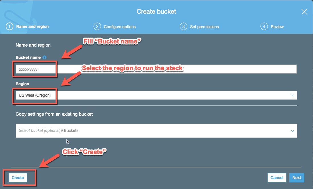 Create a S3 bucket 2